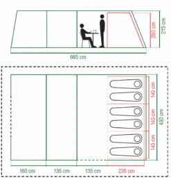 Coleman Weathermaster 6XL Air Blackout Tent 2023. -Outdoor Equipment Store ColemanWeathermaster6XLAirBlackoutTent2023FloorPlan