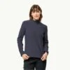 Jack Wolfskin Taunus Half Zip Womens Micro Fleece Graphite.