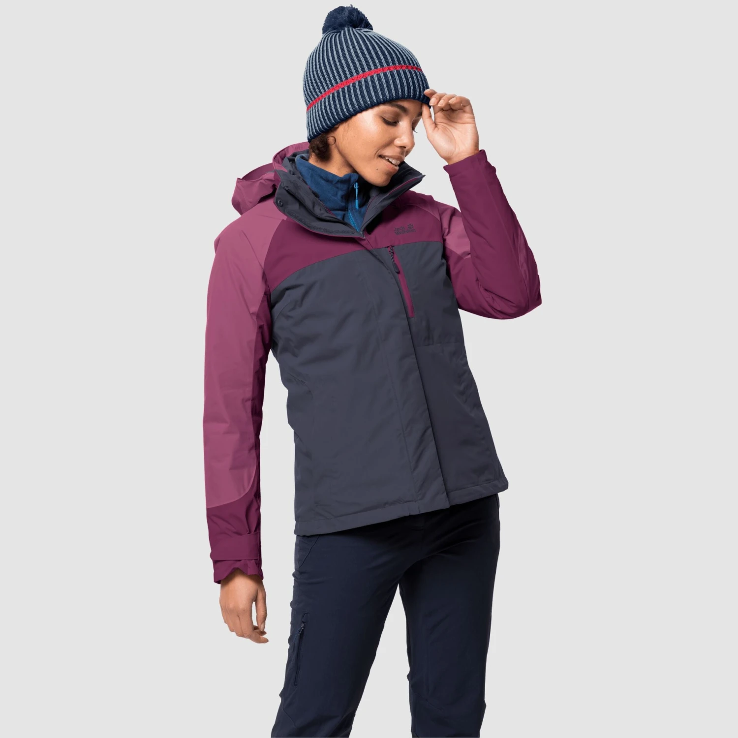 Jack Wolfskin Whitney Peak 3 In 1 Womens Graphite 1 Jack Wolfskin Whitney Peak 3 In 1 Womens Graphite
