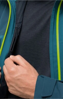 Jack Wolfskin Go Hike Jacket Mens Blue Haze -Outdoor Equipment Store JackWolfskinGoHikeJacketMensBlueHazeInnerPocket