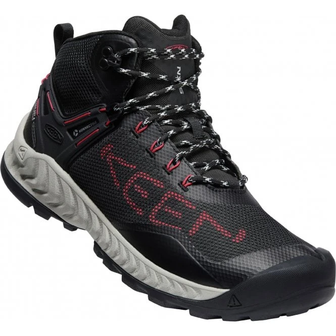 Keen Nxis Evo Mid Mens Waterproof Boots Black/Red Carpet 1 Keen Nxis Evo Mid Mens Waterproof Boots Black/Red Carpet