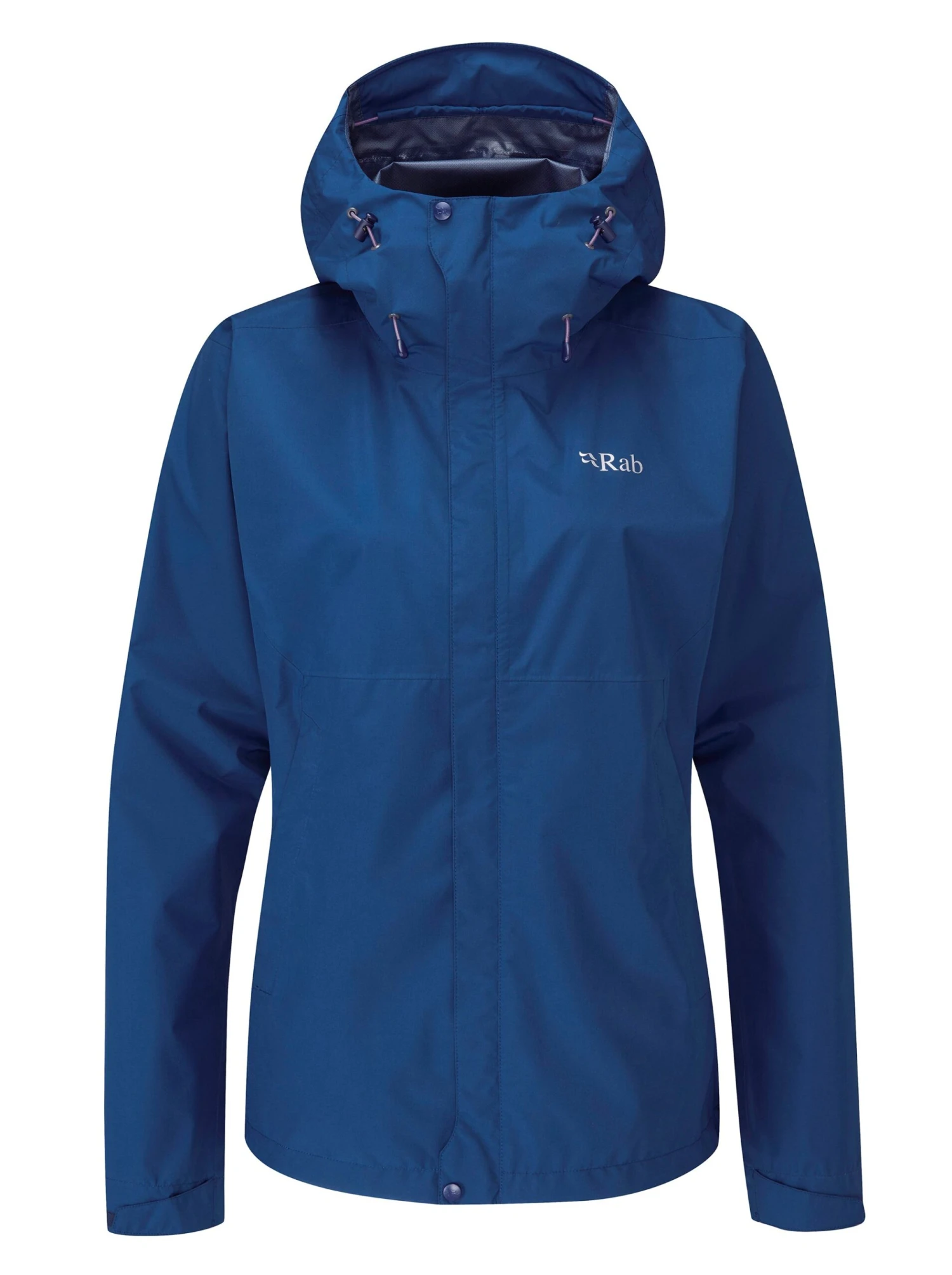 Rab Downpour Eco Jacket Womens Patriot Blue. 1 Rab Downpour Eco Jacket Womens Patriot Blue.