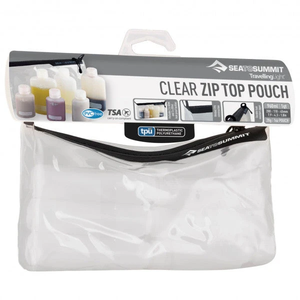 Sea To Summit TPU Clear Zip Top Pouch With 6 Bottles 1 Sea To Summit TPU Clear Zip Top Pouch With 6 Bottles