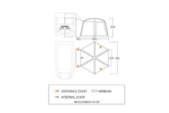 Vango Airhub Hexaway II Tall 2023 -Outdoor Equipment Store VangoAirhubHexawayIITall2023FloorPlan