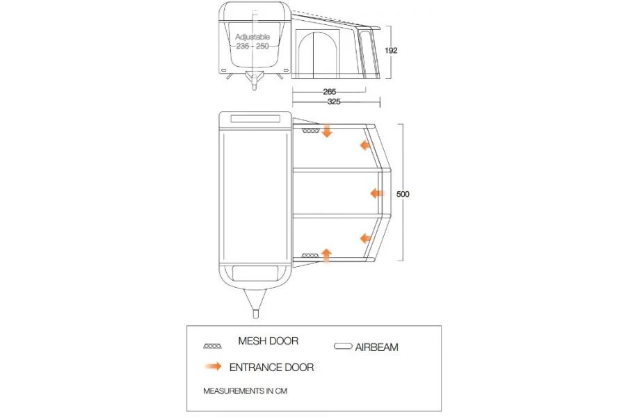 Vango Tuscany Air 500 Elements ProShield 2023 3 Vango Tuscany Air 500 Elements ProShield 2023 - Image 3