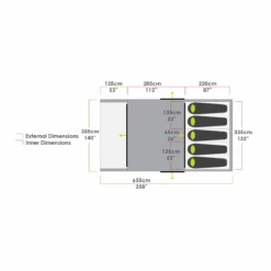 Zempire Evo TL V2 Air Tent 2023 -Outdoor Equipment Store ZempireEvoTLV2AirTent2023FloorPlan