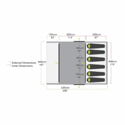 Zempire Evo TXL V2 Air Tent 2023 -Outdoor Equipment Store ZempireEvoTXLV2AirTent2023FloorPlan