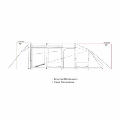 Zempire Evo TXL V2 Air Tent 2023 -Outdoor Equipment Store ZempireEvoTXLV2AirTent2023Height